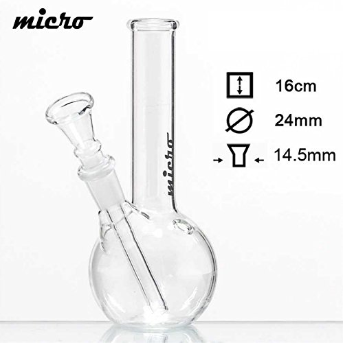 Bouncer Micro Glas Bong – H: 16 cm, Ø: 24 mm – Sockel: 14,5 mm