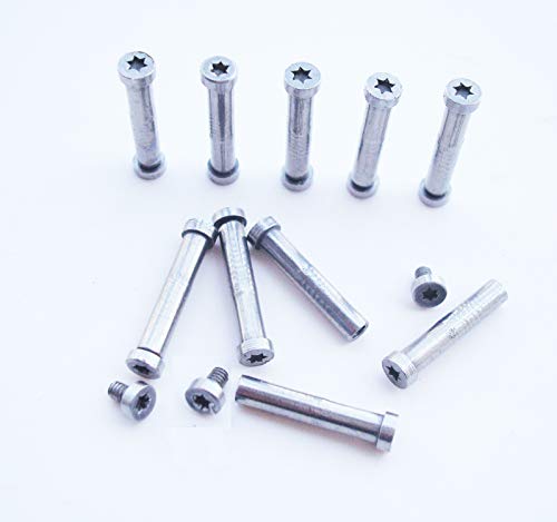 MYIW vis en Acier Inoxydable en Couteau Pliant, Couteaux de Chasse similaires, EDC Couteau Shaft Rivets, Pack de 10 Ensembles