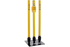 Ram Cricket Indoor Stumps - Spring-Loaded - Yellow