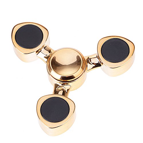VANKER Hand Spinner Fidget Toy, Tri-Spinner Fidget Toy for Fun, ADD, ADHD, Anxiety, Autism, and Killing Time, Fidget Spinner Black with Ultra Fast Bearing