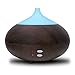 Produktbild hysure Aroma Diffuser 300ml Luftbefeuchter Ultraschall elektrisch Holz Duftlampe Duftvernebler Vernebler Raumduft Diffusor Humidifier, 7 Farbwechsel, für Baby, Schlafzimmer, Dunkel Holzoptik