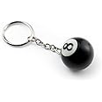 BeeSpring 8 Ball Keychain Creative Key Chain Diameter 0.98 In