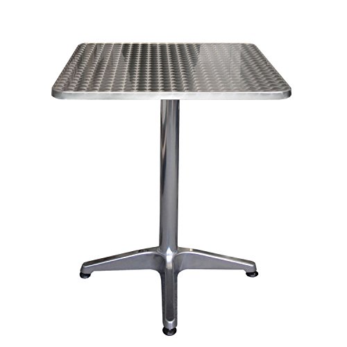 Balkonmöbel-Set Bistrotisch, Aluminium, Tischplatte in Schleifoptik