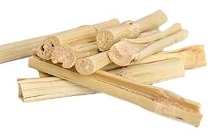 EMOURS Natural Sweet Bamboo Sticks Teeth Chews for Rabbits Chinchilla Guinea Pigs Sugar Gerbils and More Small Pets (200g)