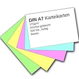 Image de Karteikarten 500 Stück A7 farbig blanko