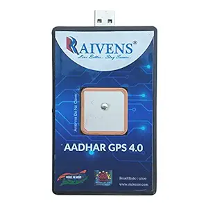 Raivens Adhar GPS Tracker for Aadhar Center | Aadhar GPS | USB GPS | USB GPS Receiver