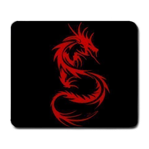 Preisvergleich Produktbild NADIA Tribal Dragon Black & Red Mouse Pad