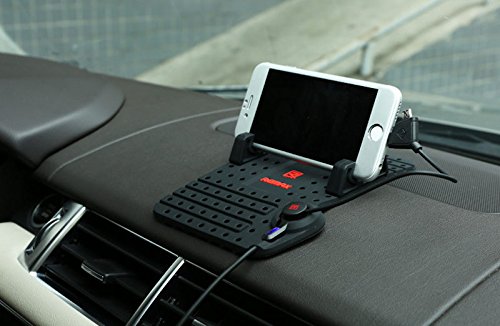 KRS - RE Universal KFZ Halterung Rutschsicher Smartphone Handy Telefon Halter Gummi Auto Handyhalterung fÃ¼r iPhone Samsung,Remax Handy KFZ Halterung Adjustable DIY Anti-Slip StÃ¤nder Mit Ladefunktion iPhone 5 5s 5se 6 6s 7 7+ Android Phone Universal Handyhalter fÃ¼r HTC One,Motorola,Sony Xperia,andere Smartphones Silikon Handyhalterung Antirutschmatte
