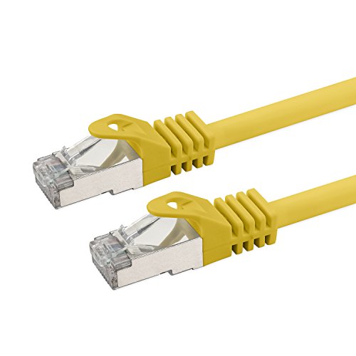 rocabo 1175 RJ45 Netzwerkkabel Patchkabel mit CAT 7 Rohkabel - LAN - Ethernet Gigabit LAN Switch Router - S/FTP PiMF - Halogenfrei gelb 0,5m rocabo 1175 RJ45 Netzwerkkabel Patchkabel mit CAT 7 Rohkabel - LAN - Ethernet Gigabit LAN Switch Router - S/FTP PiMF - Halogenfrei gelb 0,5m