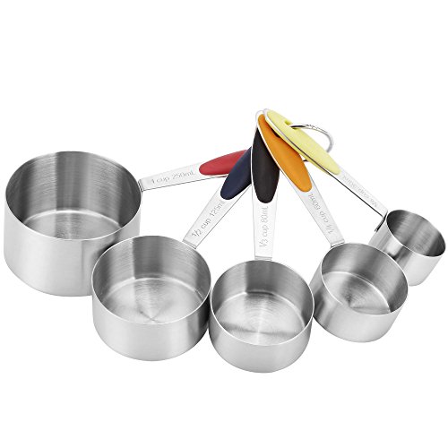 VonShef 17-teiliges Premium Mix-Paket mit 5 Edelstahl Rührschüsseln, Messlöffel Set, Messbecher Set, Schneebesen & Teigschaber - 4