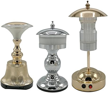 3-Pack Stainless Steel Plated Color Changing/Monochromatic Table Desk Lamp for Party Home Battery Operated TCD-1224A-B-C