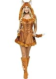 Jumpsuit Tier Fasching Halloween Kostüm Fuchs Mädchen Cosplay Damen Einheitsgröße