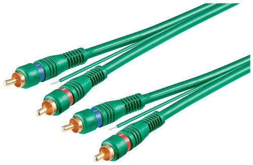 1.5m grün 2x Cinch Stecker auf 2x Cinch Stecker