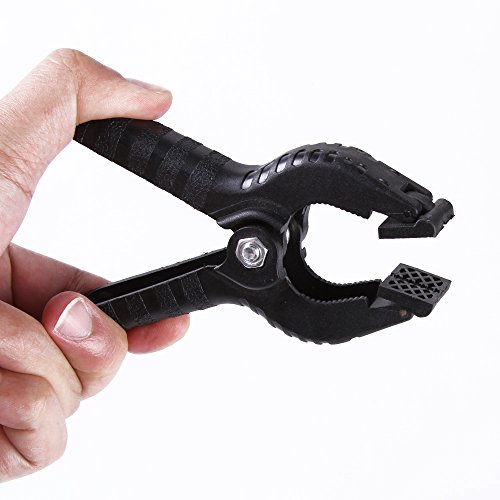 Fotga 6 Stück Klemmplatten Klipp Clamp Clip für Fotografie Foto-Studio Licht Standplatz Boom Hintergrund Backgroud – Schwarz - 3