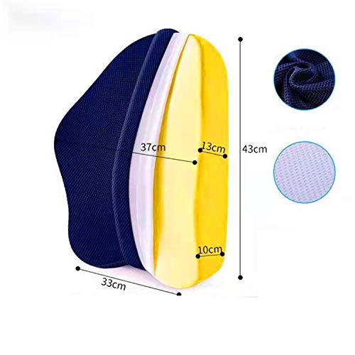 HealthyLife Almohada de Apoyo para la Espalda, cojín de Viaje de Espuma viscoelástica para Usar como cómodo Apoyo Lumbar en casa,
