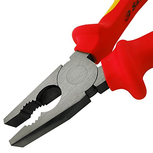 S&R VDE- Kombizange 200mm 1000V Universalzange, Backen 41 mm, VDE geprüft Serie - 4