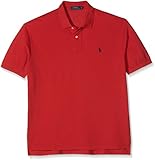 Manga corta Ralph Lauren SS Solid CLSC MESH W/P - Polo para hombre, color rojo, talla M
