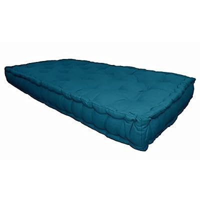 Générique Matelas de sol Coton 60x120x15cm BLEU CANARD