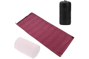 CalmGeek Sacos de dormir al aire libre portátil de emergencia saco de dormir ligero de forro polar para acampar viajes senderismo