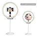 Price comparison product image Beauty Light, Zomei Stepless Dimming Desktop LED Ring Light 7.5W 5500K Lighting Kit with Mini Ball Head, Phone Adapter and Mirror for Youtube Video, Vine Self-Portrait Video Shooting and Makeup-White
