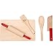 Produktbild Holz Spielzeug Küchenutensilien Set für Kinder, 5 Teile, Brettchen, Teigrolle - Küchen Zubehör Utensilien Küche Koch Spiel Geschirr