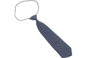 TAOSHENG TAOSHEN 29CM Elastic Pre-Tied Kids Necktie, Pure Color One Size Elasticated Stain Plain Boys Girls Formal Tie for Wedding Graduation School Uniforms