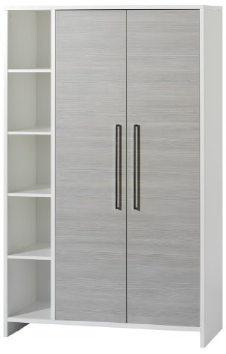 Schardt Wardrobe Eco Silver with 2 Doors and Sideshelf (Silver)