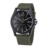 Paticess Herren Sport-Uhren Wasserdichte Armbanduhr Segeltuch Armband Lässiger Digital Analoge Quartz Uhren mit Kalender