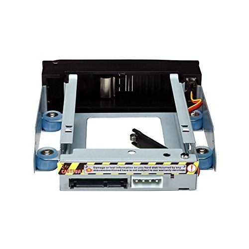 FANTEC MR-35SATA-A Wechselrahmen (für den Einbau von 8,89 cm (3,5 Zoll) SATA I/II/III Festplatten in einen 13,34 cm (5,25 Zoll) Schacht, schraubenlos, trägerlos, Anti-Vibration) schwarz - 3