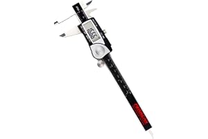 Ferrcan digitalt skjutmått, 4Cr14 rostfritt stålvalsat skjutmått, 150 mm/6 tum, 0,005 mm noggrannhet (3V knappbatteri ingår e