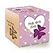 Produktbild Feel Green Celebrations Ecocube, Herzblattklee/Love Plant, Holzwürfel Mit Lasergravur «Hab Dich Lieb», Nachhaltige Geschenkidee, Anzuchtset, Made in Austria