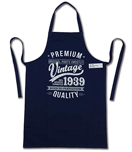 My Generation Gifts 1939 Vintage Year - Aged To Perfection - 80 Cumpleaños Regalos / 30 años Delantal para Hombre Azul Marino