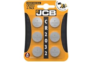 JCB1 JCB Specialty 2032 Lithium Coin Battery 3V, Pack Of 6, Suitable For Keyfobs, Scales, Wearables And Medical Devices (DL2032/CR2032)
