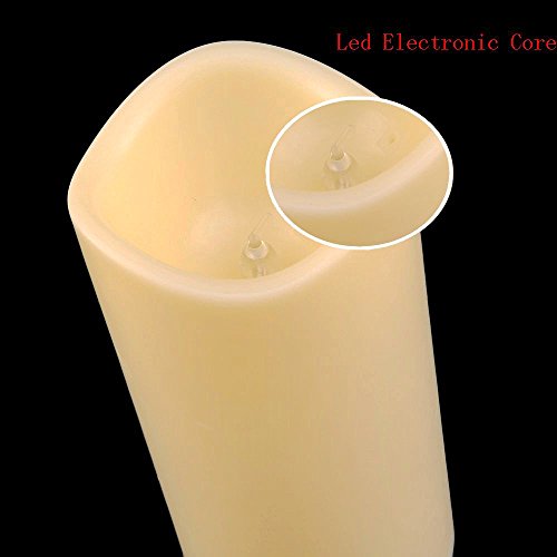 LZHOO 3er Set Flamme LED Kerzen mit Fernbedienung, Kerzen Lampe mit flackernder Flamme, batteriebetrieben mit Fernbedienung für gemütliche Abende, Weihnachtsdeko, Hochzeit, Geburtstags, Party - 3