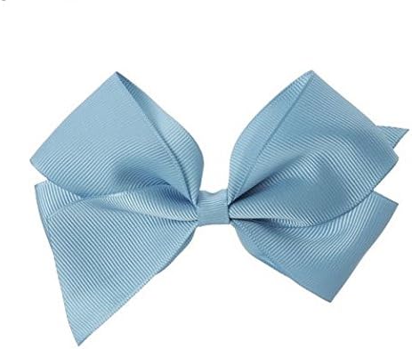 Clip Grosgrain Bow - Baby Blue