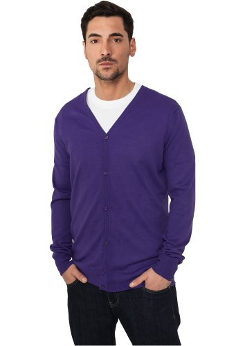 Preisvergleich Produktbild URBAN CLASSICS Herren Knitted Cardigan TB405 purple L