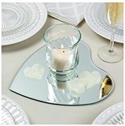 outlet 3 Heart Shaped Table Mirrors for Wedding Centerpiece