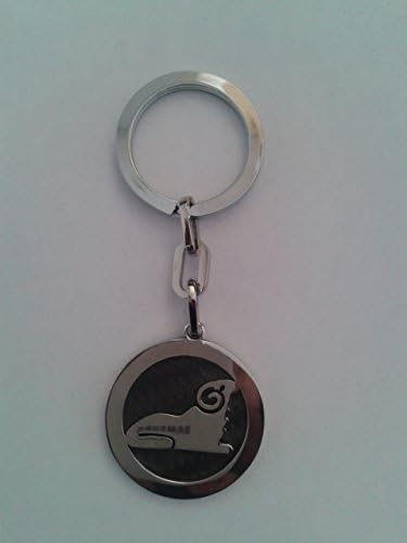 Zodiac Star Sign Keyring – Ariete – Satin Steel Black My – Worked To The Cartridge – WITH BOX – Made in Italy