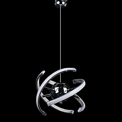 ELINKUME Lustre salon LED, plafonnier salle de lecture plafonnier LED 23W 1700 lumens