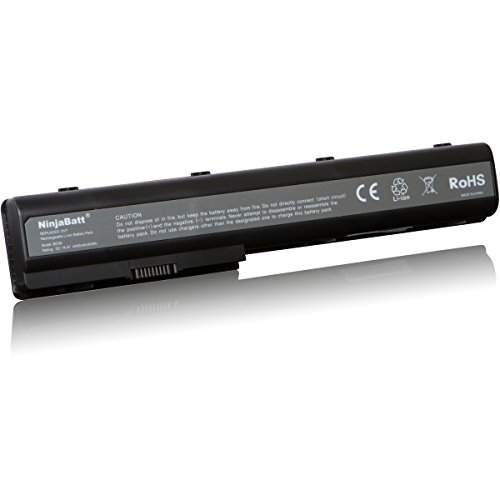 NinjaBatt® New Laptop-Akku für HP Pavilion DV7 DV7-1245DX DV7T DV8 KS525AA 497705-001 464059-142 HSTNN-OB74 464059-251 464059-252 464059-222 464059-122 – High Performance [8 Zellen/4400mAh/63wh] - 2