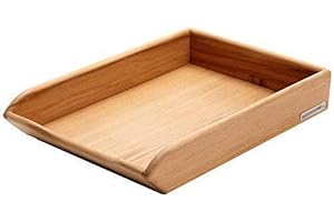 ‎NATUREHOME NATUREHOME Classic Briefablage Holz Buche - 24x35x8cm liegende Aufbewahrung DIN A4 Organizer Schreibtisch zur Ablage für Dokumente & Briefe Ordnung in Büro Schule und Arbeitszimmer