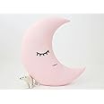 Shivay International Super Soft Baby Cushion Moon Pillow Shaped Decorative Kids Cute Nursery PillowMoon Stuffed Pillow Moon Pink