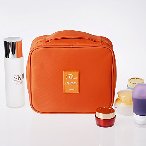 WASSERFESTE REISE-WASCHTASCHE mit Henkel & Aufhänge-Haken Kosmetiktasche Kulturbeutel Organizer Unterwegs gut aussehen und alles wiederfinden Reißverschluss-Netzbeutel Wasserdichter PVC-Tasche gratis - 2