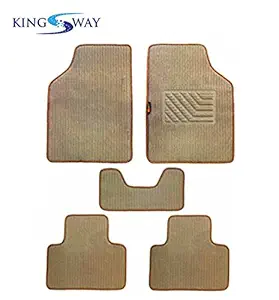 Kingsway Carpet Mats for Honda City (2017 Model) (Beige Color, Set of 5 Color, Set of 5, Fabric)
