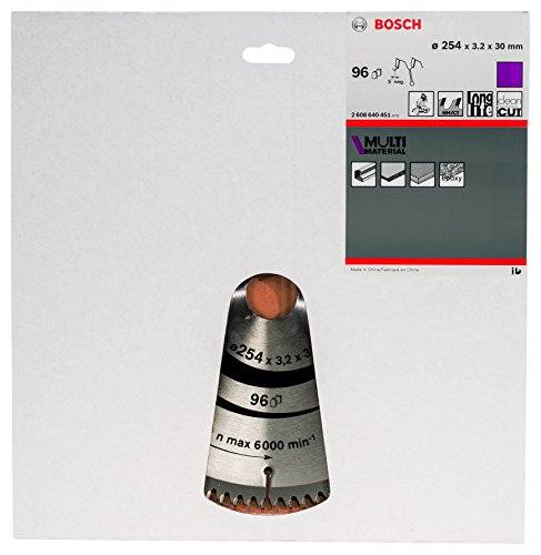 Bosch Zubehör 2608640451 Kreissägeblatt Multi Material 254 x 30 x 3,2 mm, 96 - 2