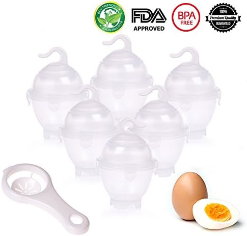 PISKY Egg Cooker Hard &amp; Soft Maker,7PCS Egg Cookers No Shell, Boiled Egg Maker Non Stick Silicone, Hard Boiled Egg Maker Poacher Egg, Boiled Egg, Steamer Egg Perfect kitchen helper