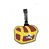 playmobil piratenkoffer 5737 Schatztruhe WL Fashion Koffer-Anhänger groß mit Motiv Schatztruhe, Material Kunststoff und Lederimitat 094-00008