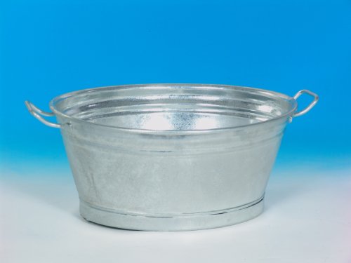 Zinkwanne Wanne oval 45 L aus Stahlblech feuerverzinkt