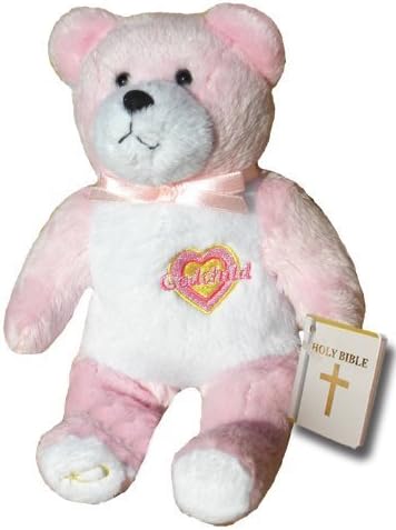 Godchild Girl (Pink) Bear, Stuffed Animal - Plush, 8 for That Special Godchild! Inside Hangtag: For Ye Are All the Children of God By Faith in Christ Jesus. - Galatians 3:26 by HB001