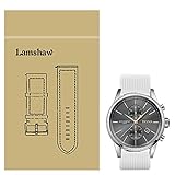 LvBU Classic 20mm Silikon Ersatz Uhrenarmband für Hugo BOSS Herren-Armbanduhr (Weiß)